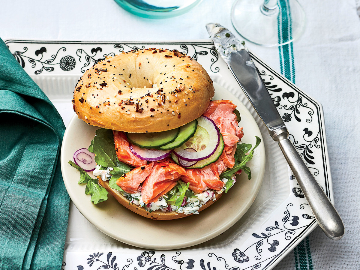 Order Your Bagel to Know What Age You'll Live to Quiz Salmon Bagel Sandwich